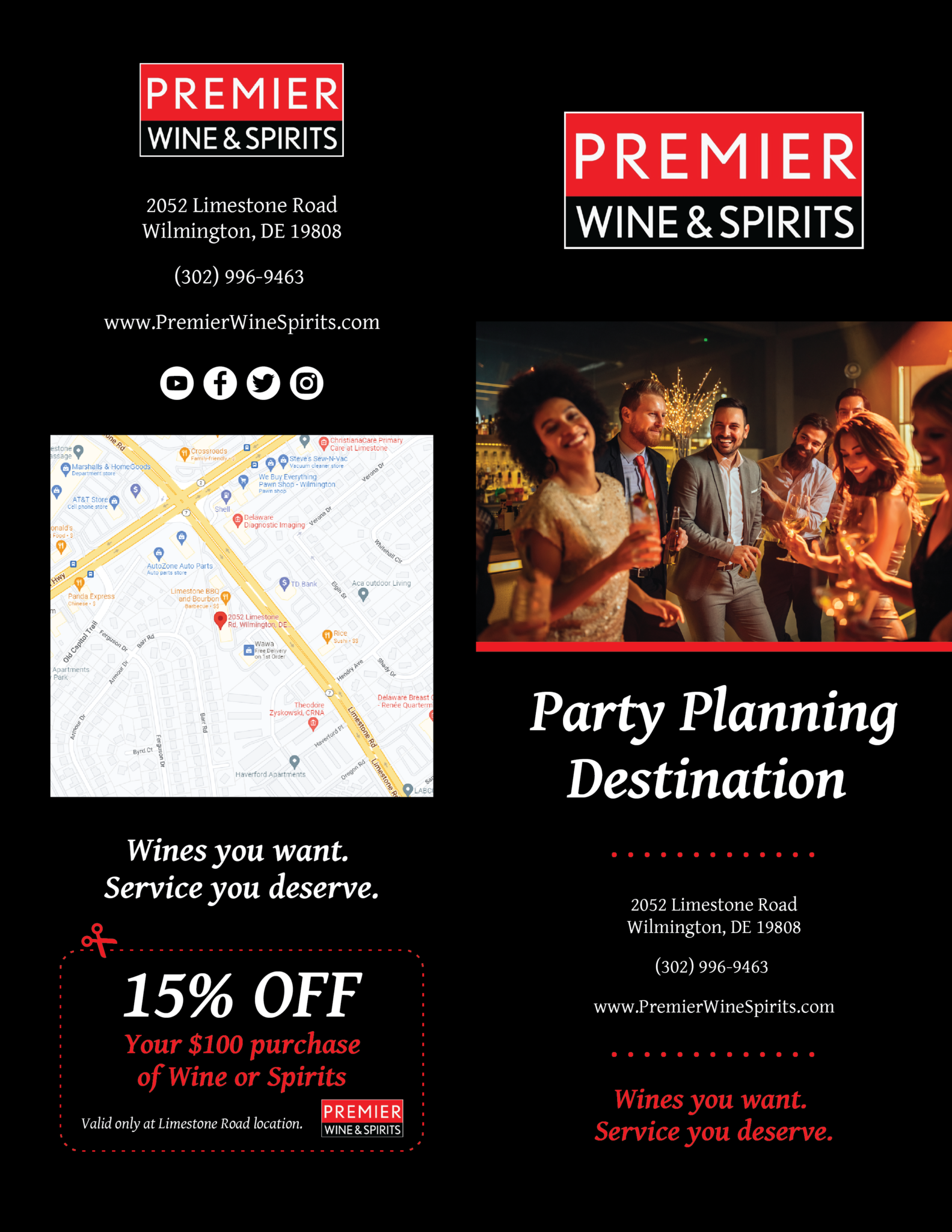 Premier Wine & Spirits Specials Check out our Great Party Planning guidelines